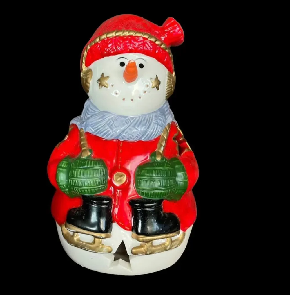 Snowman Tea Light Candle Holder 6